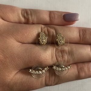 Hamsa Hand stud earring set